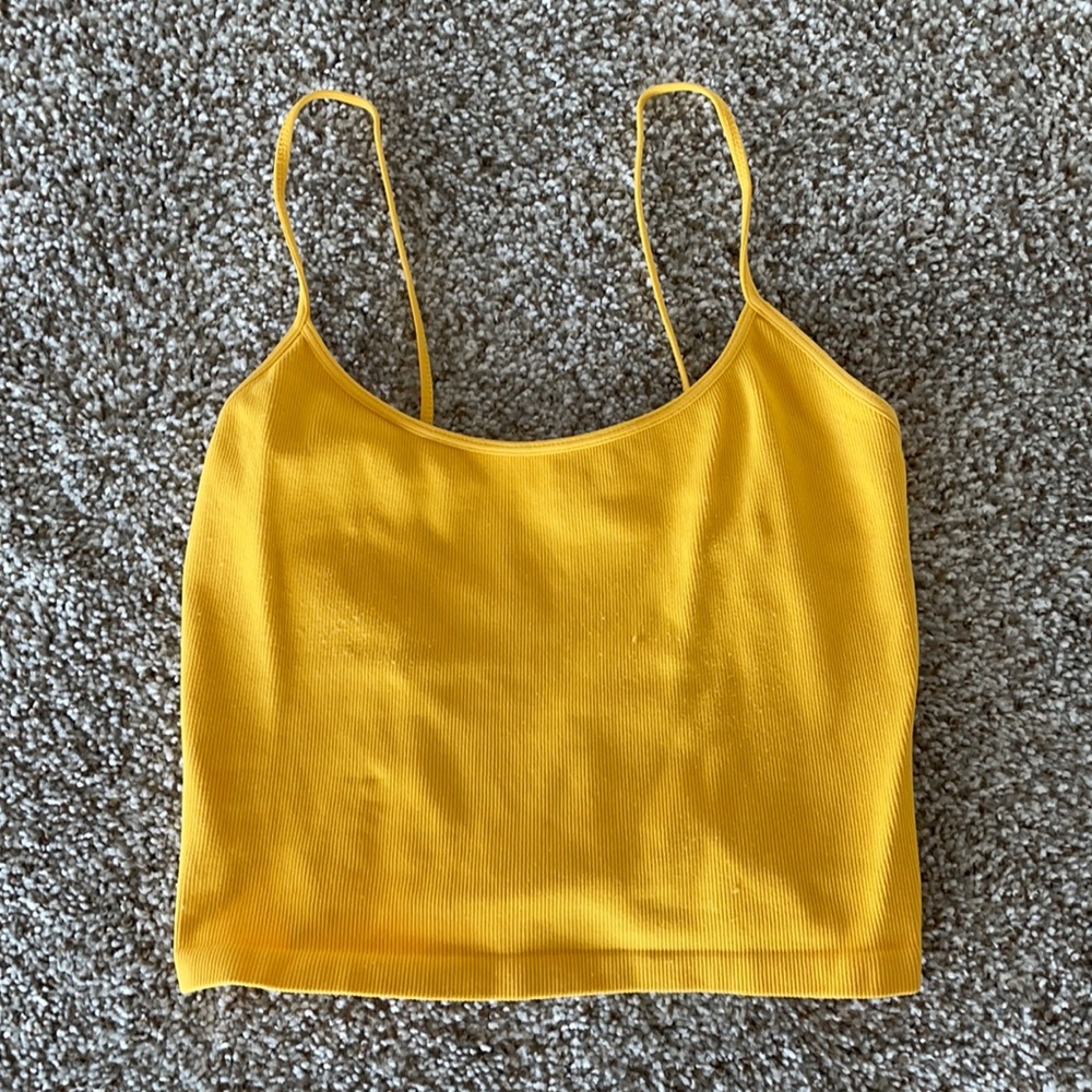 Yellow crop top